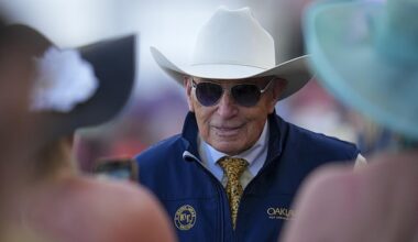 D. Wayne Lukas looks on prior to the 150th running of the Preakness Stakes on May 17, 2025
