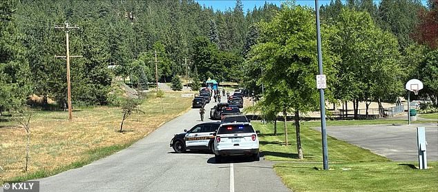 Police officers and firefighters who responded to the scene of a brush fire in Coeur d'Alene, Idaho were shot at on Sunday afternoon