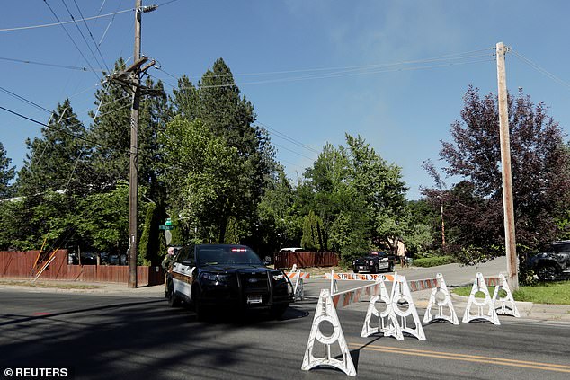 Roads were shut down in the area as authorities responded to the scene