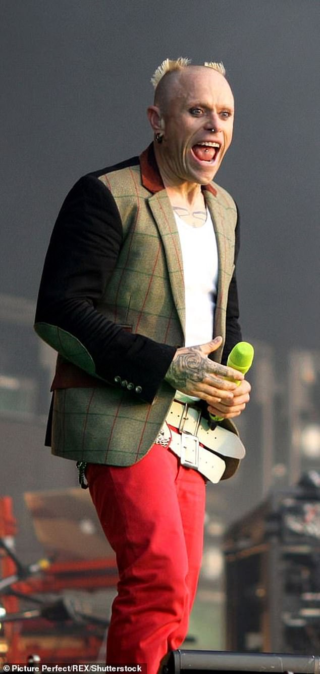 They had been due to play at the annual festival back in 2019, but were forced to cancel amid the passing of the founding member, who died on March 4 2019, aged 49 [Keith Flint pictured]