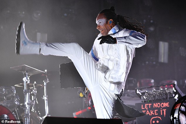 The Prodigy's remaining members ensured they performed a set Keith would be proud of, thrilling fans with rip-roaring opener Voodoo People before vocalist Maxim, 58, said some words about the late star