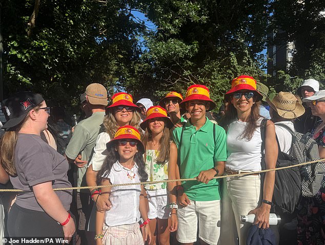 Maria and her family in the overnight queue on day one of the 2025 Wimbledon Championships