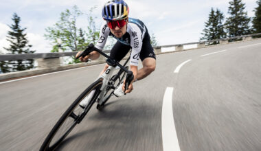 Tom Pidcock on a descent in Germany