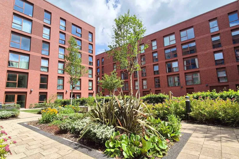 Outside the Perry Barr Village flats