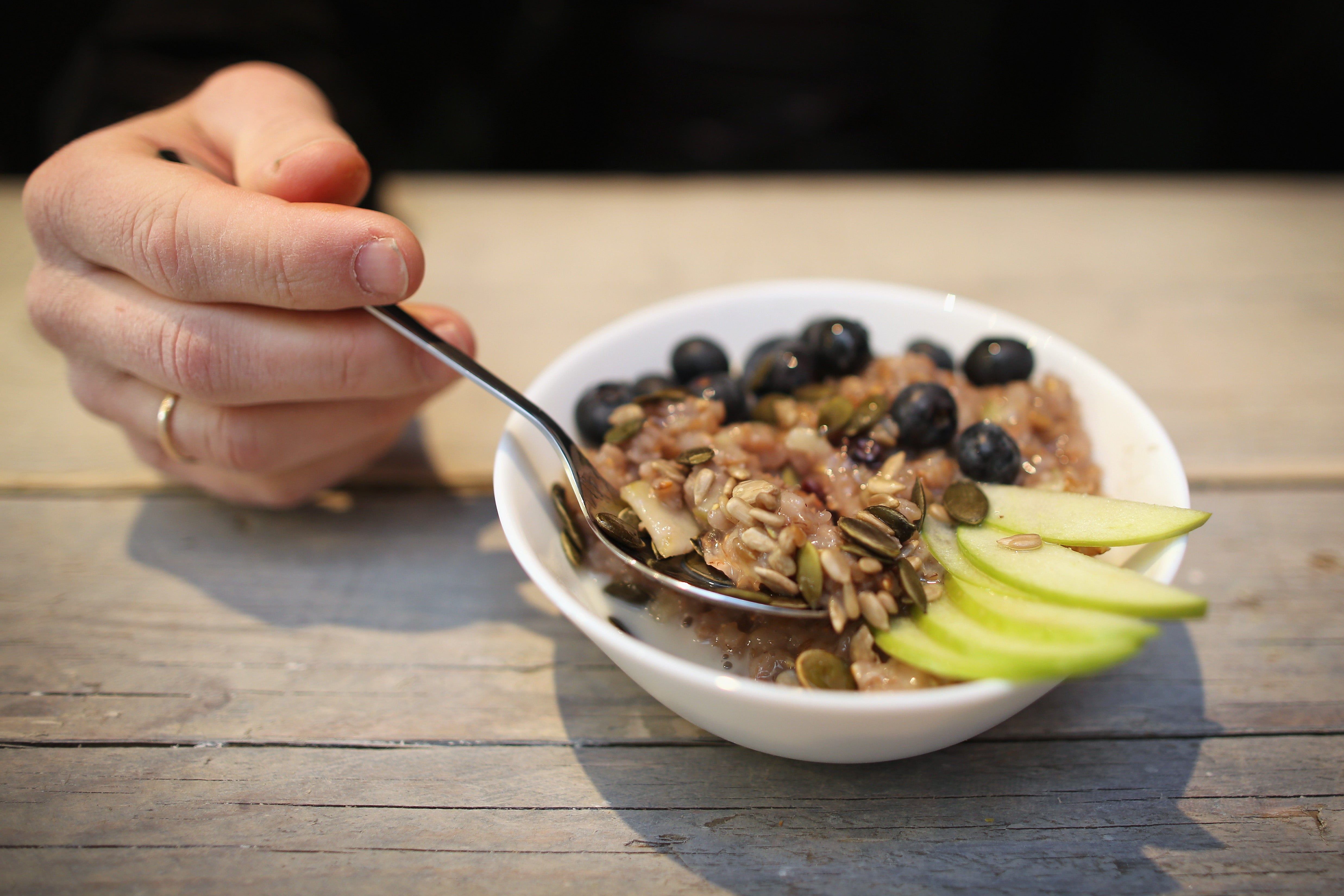Porridge bowl at 'Porridge Cafe' in Shoreditch, London