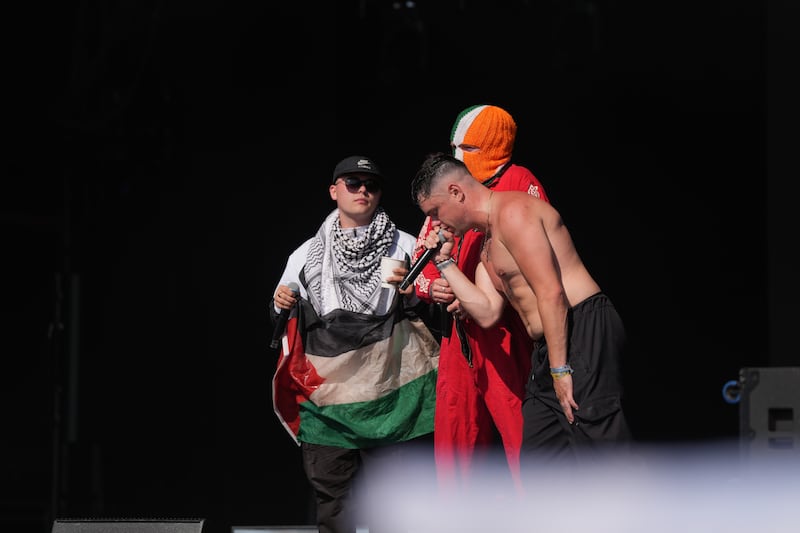 Kneecap criticised the Prime Minister from the stage
