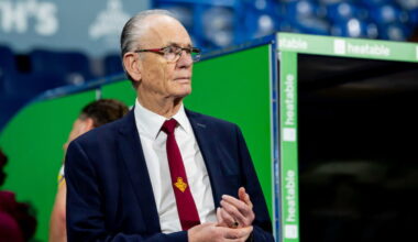 Huddersfield Giants chairman Ken Davy on the sidelines