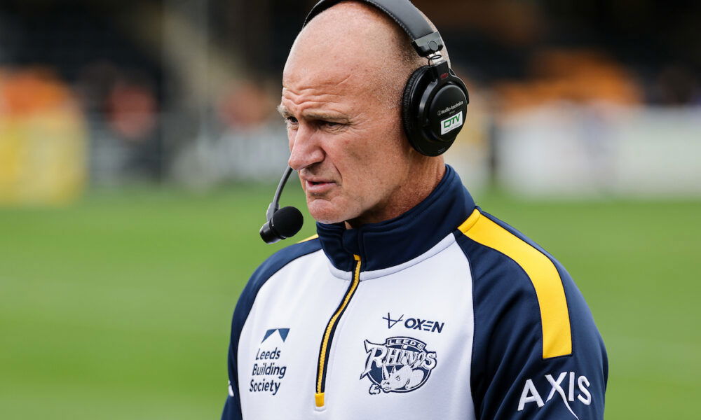 Leeds Rhinos boss Brad Arthur talks to the media
