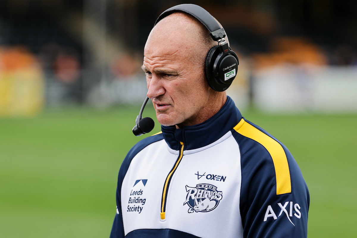 Leeds Rhinos boss Brad Arthur talks to the media