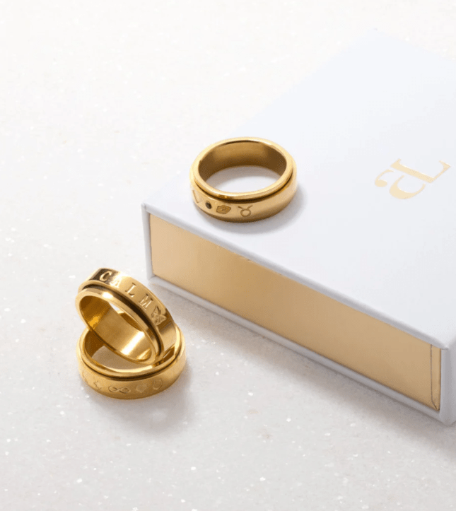 Three gold rings