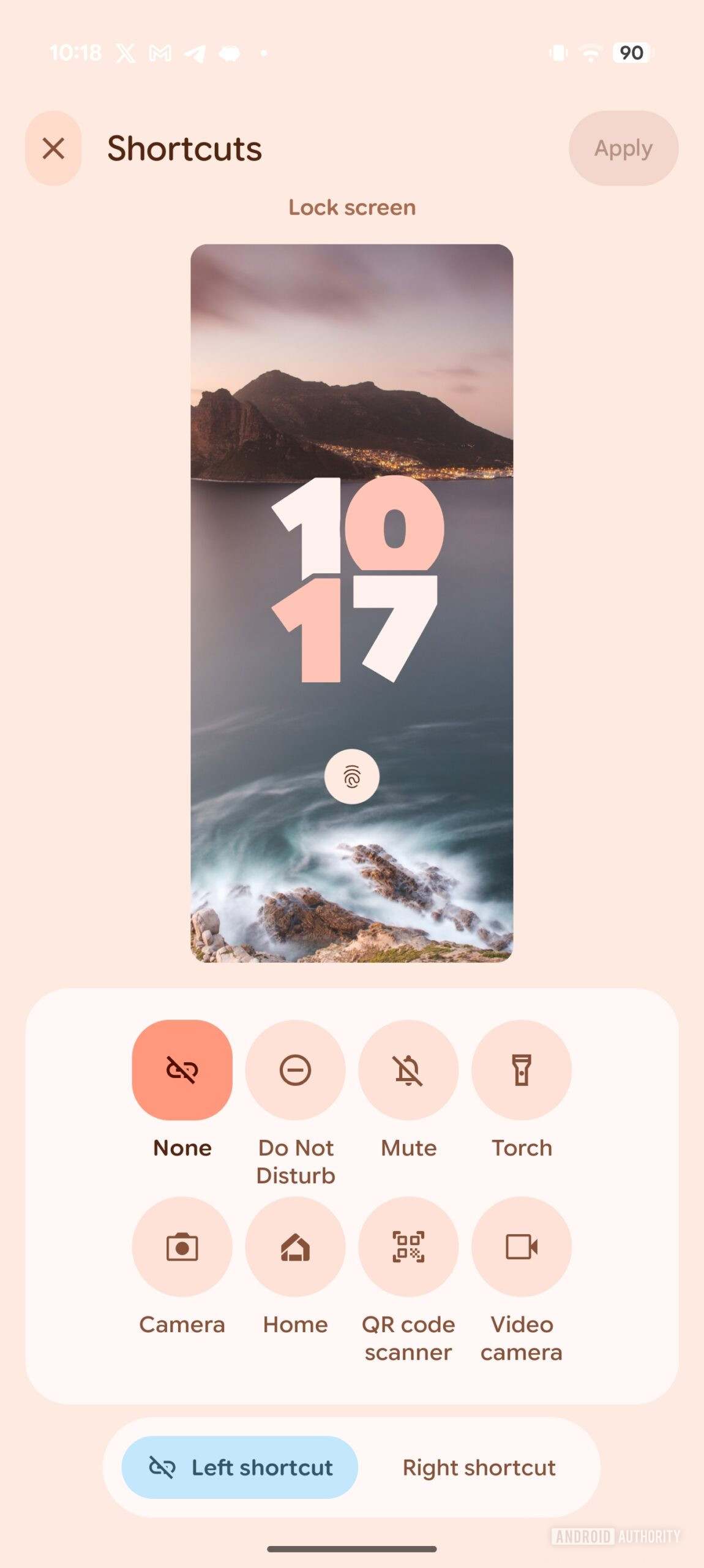 Android 16 lock screen shortcuts