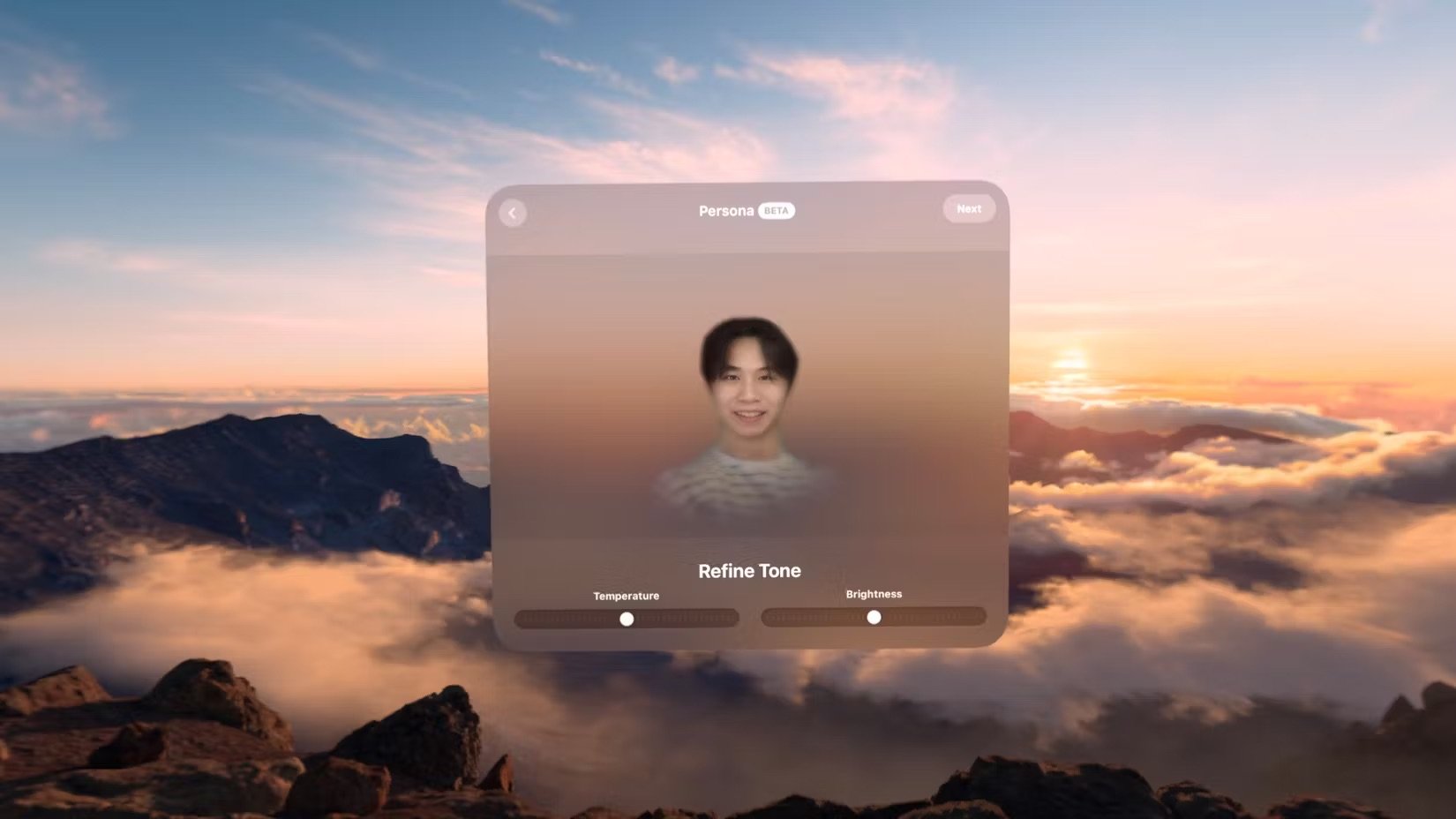 Gizmodo consumer tech editor Raymond Wong's original spatial persona on Apple Vision Pro