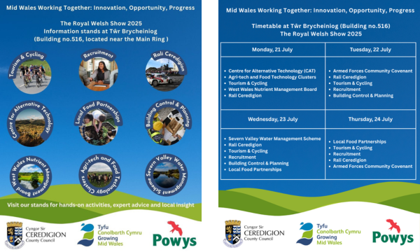 Councils to Showcase Future of Mid Wales at Royal Welsh Show