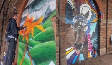 New psychedelic mural brightens up Dovecot 