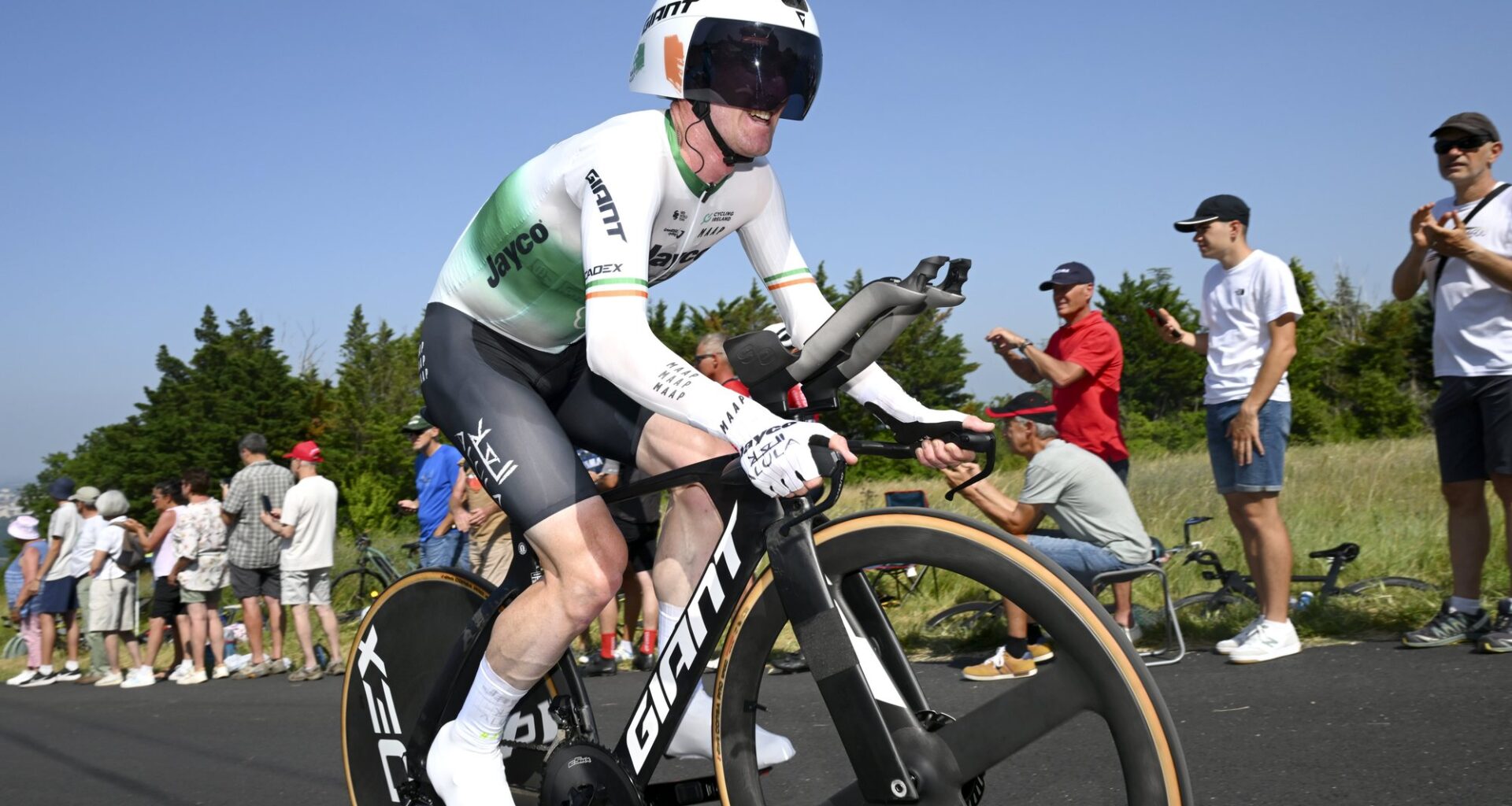 Eddie Dunbar becomes GC contender with career-best TT at Dauphiné