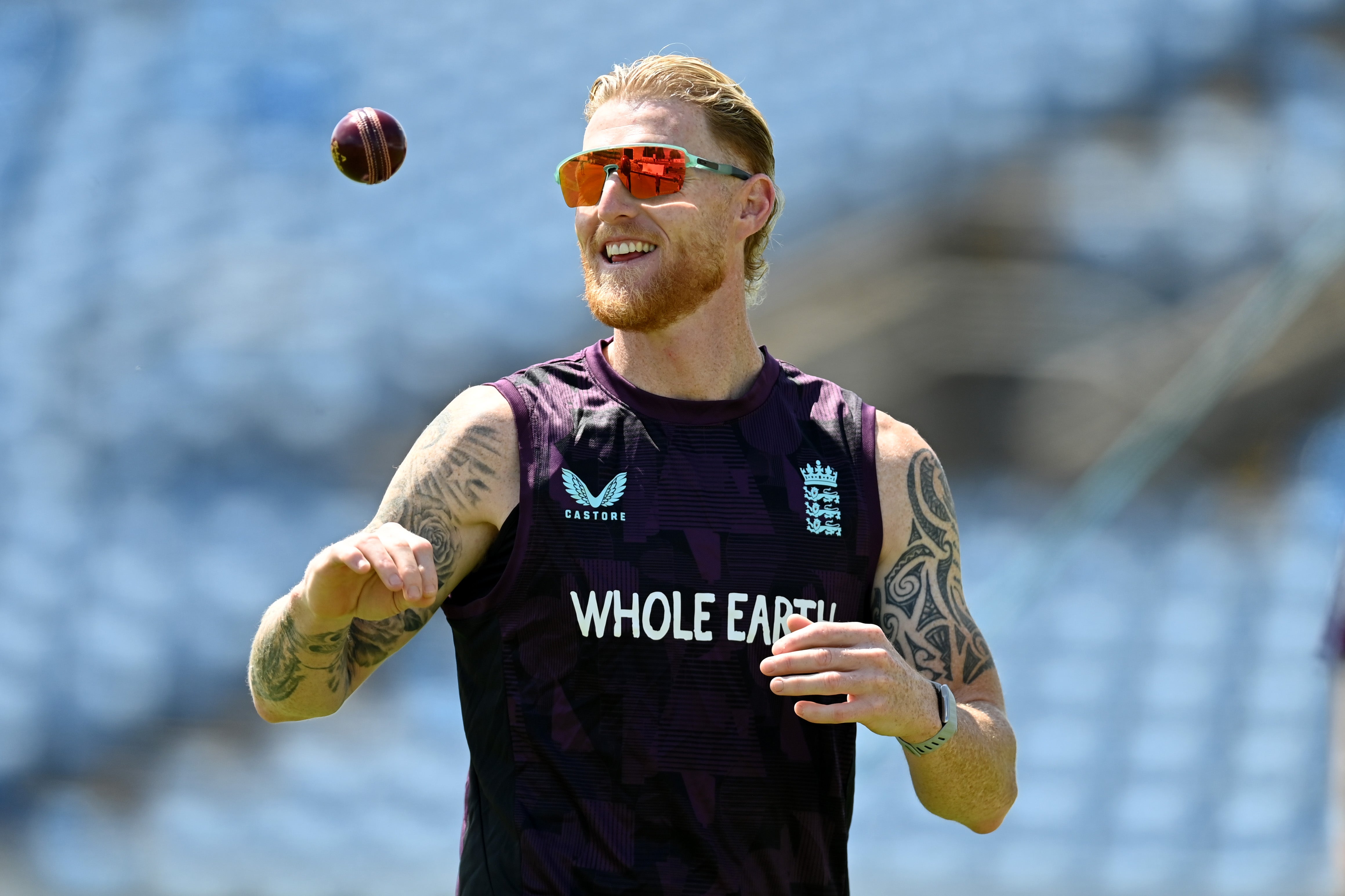 England captain Ben Stokes during a nets session at Headingley