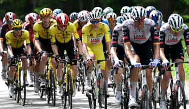 The Criterium du Dauphine peloton