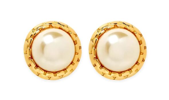 Faux Pearl Clip-On Earrings