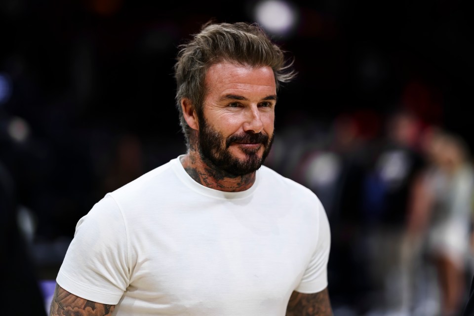 MIAMI, FLORIDA - JANUARY 02: Former soccer player David Beckham looks on after the game between the Miami Heat and the Indiana Pacers at Kaseya Center on January 02, 2025 in Miami, Florida. NOTE TO USER: User expressly acknowledges and agrees that, by downloading and or using this photograph, User is consenting to the terms and conditions of the Getty Images License Agreement. (Photo by Brennan Asplen/Getty Images)