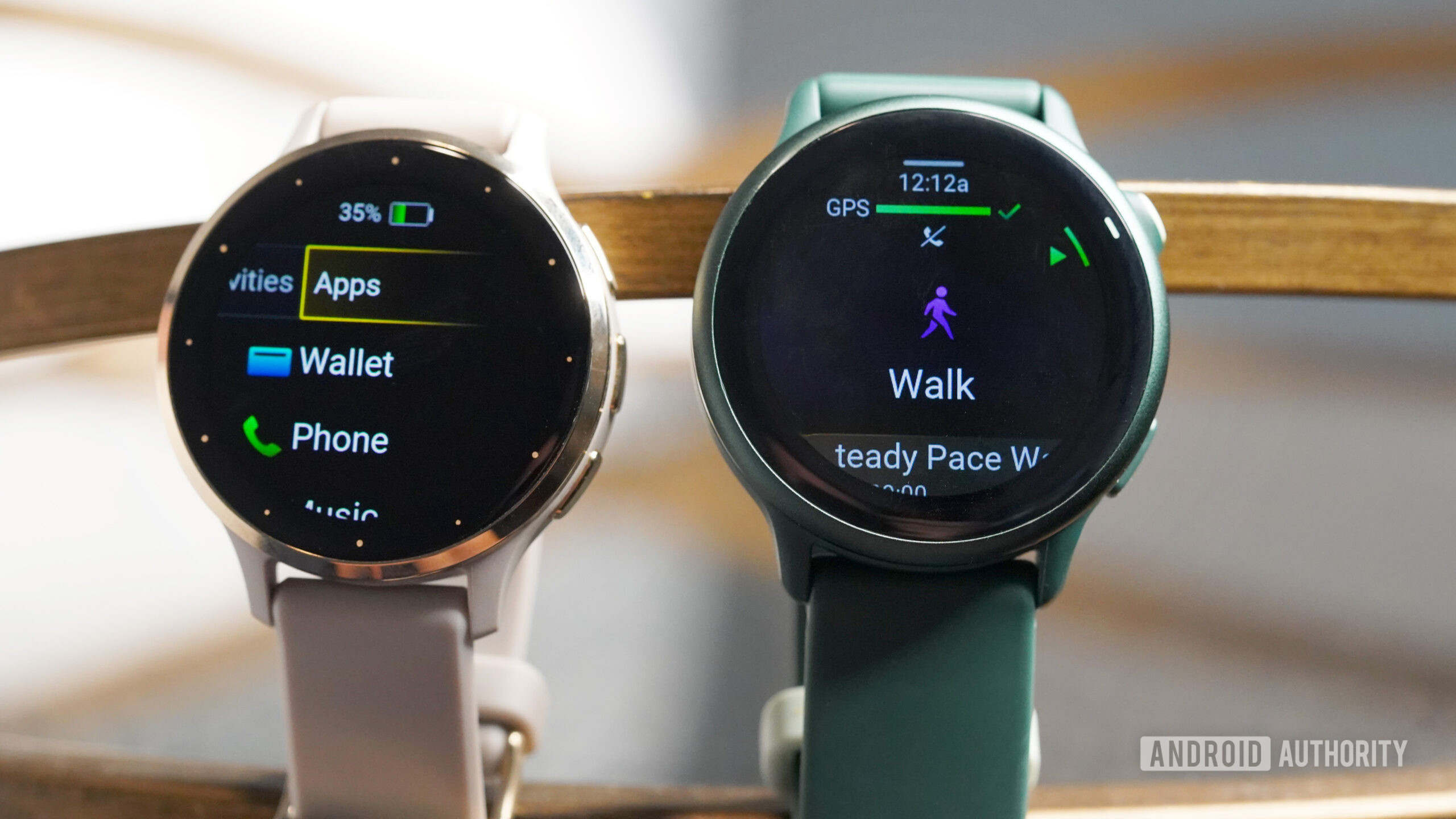 A Garmin Vivoactive 6 hangs alongside a Venu 3.