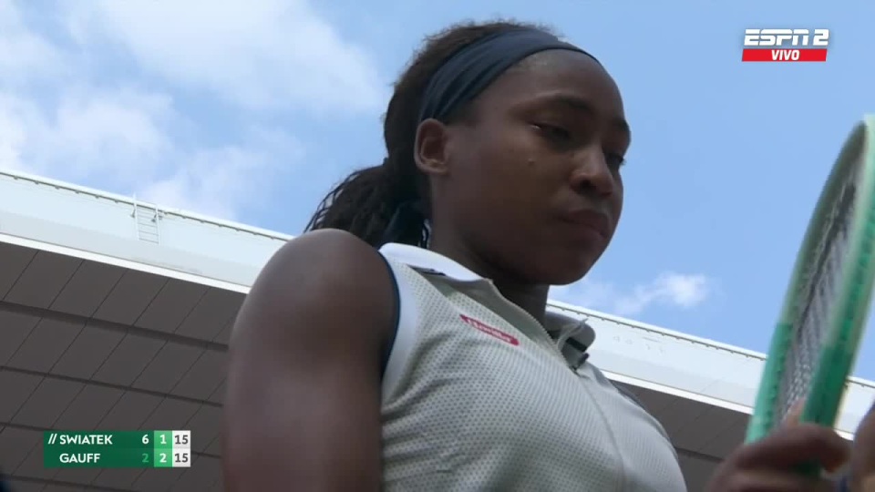 Gauff cried on the court while having a tense conversation