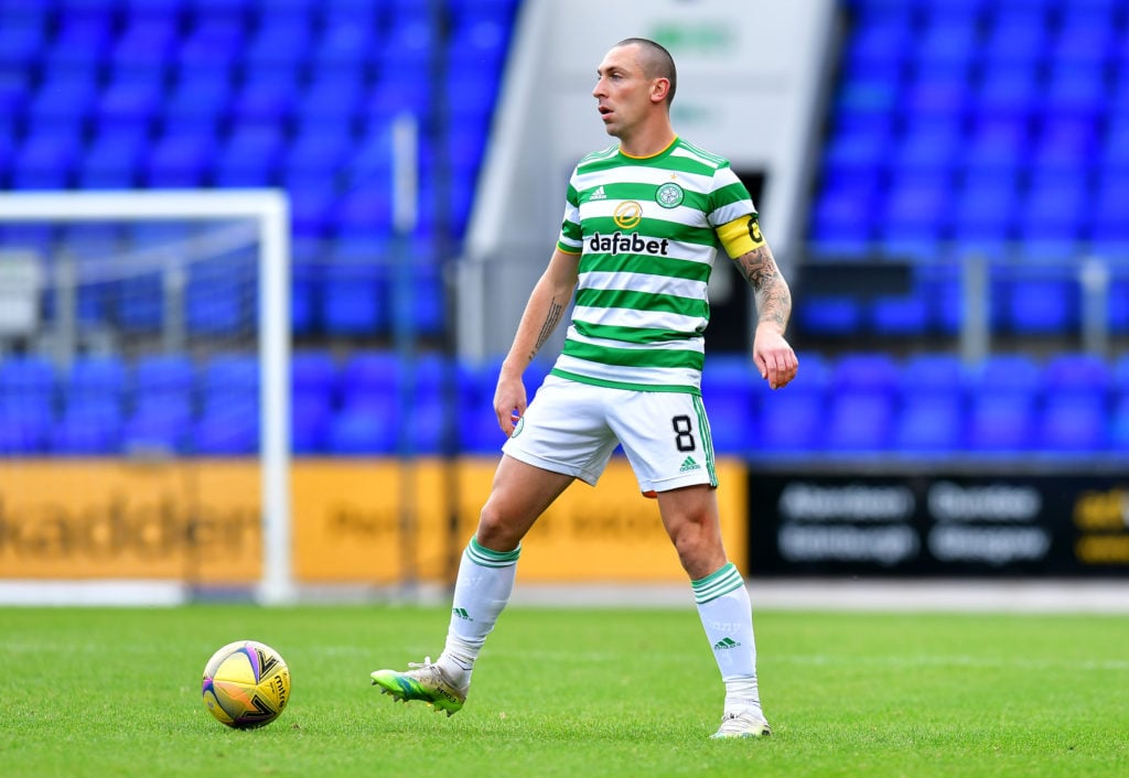 Scott Brown in action for Celtic against St Johnstone