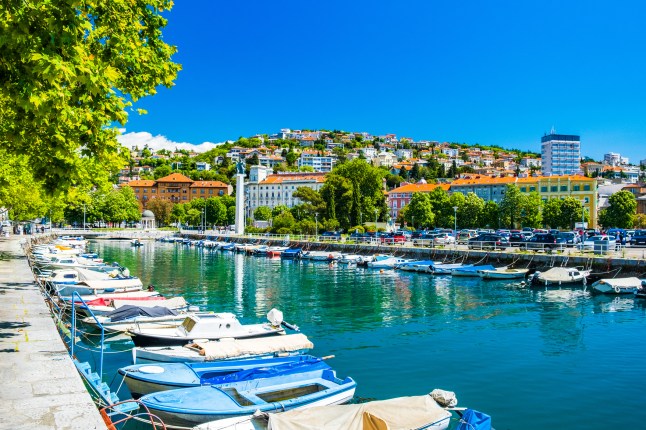 Croatia, city of Rijeka, skyline view from Delta