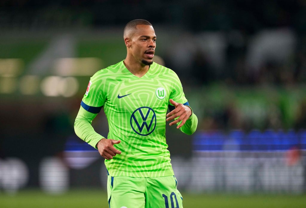 Lukas Nmecha in action for Wolfsburg.