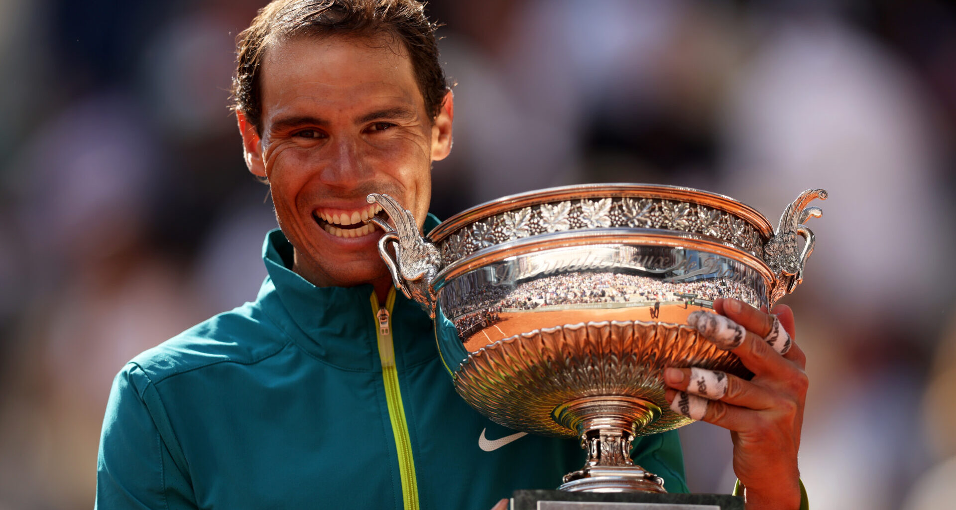 Rafael Nadal now explains why he always bit the trophy after winning a tournament