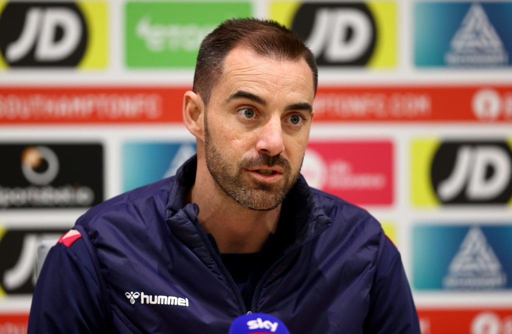 Southampton manager Ruben Selles during a press conference.