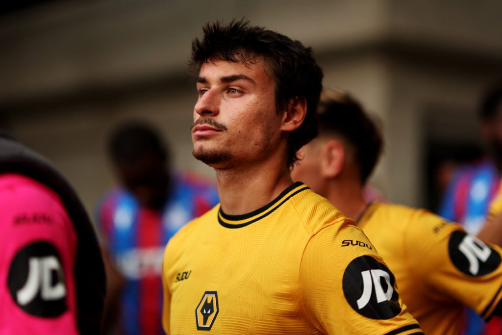 Hugo Bueno before a friendly match for Wolves against Crystal Palace.