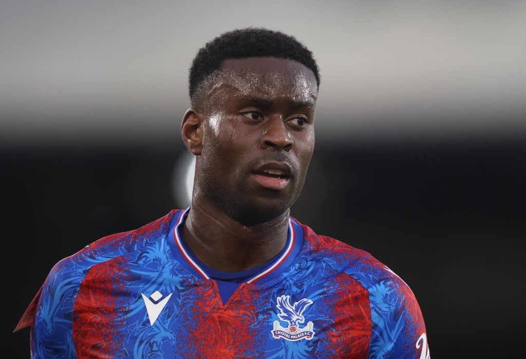 Marc Guehi in action for Crystal Palace during the FA Cup tie against Stockport County at Selhurst Park.