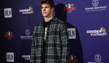 Westerlo's Luka Vuskovic pictured at the 71st edition of the 'Golden Shoe' award ceremony, in Middelkerke, Tuesday 04 February 2025. The Golden Sho...
