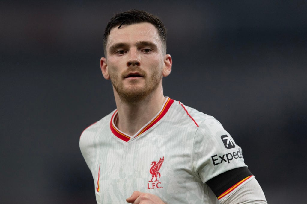 Andy Robertson of Liverpool during the Premier League match between Aston Villa FC and Liverpool FC at Villa Park