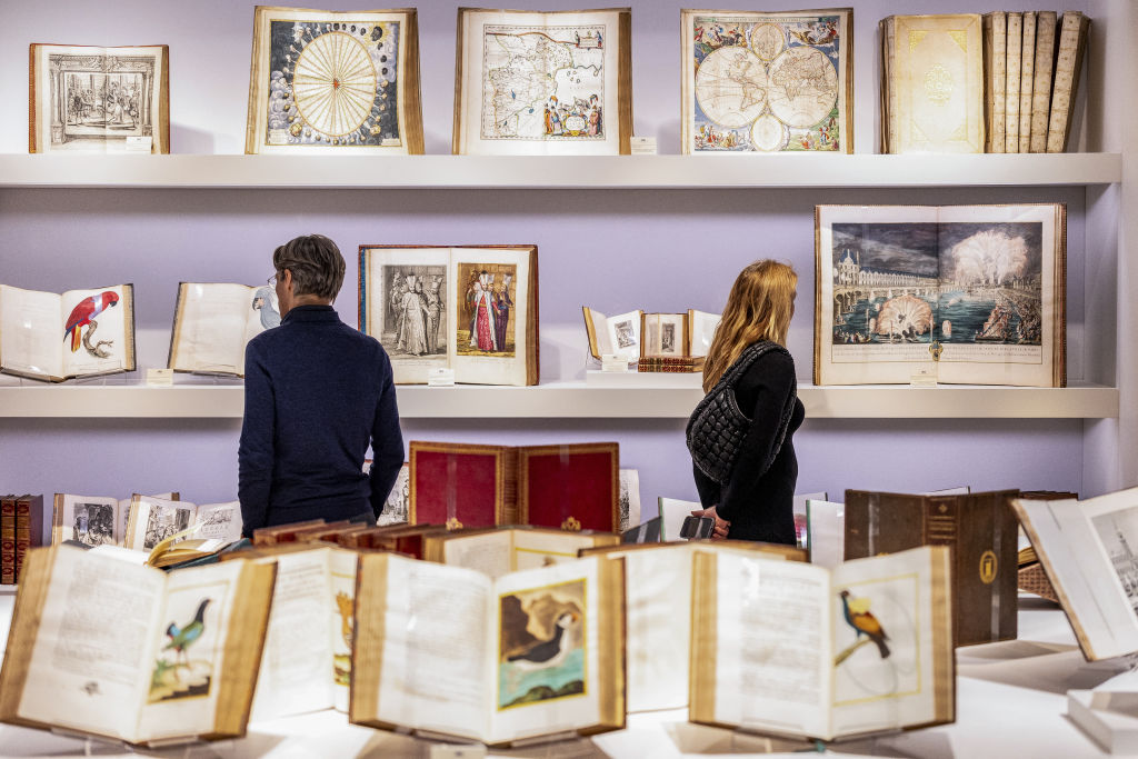 Visitors discover the TEFAF Maastricht fair at conference center MECC in Maastricht on March 15, 2025. Renowned for presenting 7,000 years of art history under one roof, the fair blends Old Master paintings, classical antiquities, modern and contemporary art, photography, jewelry, and 20th-century design. (Photo by Marcel van Hoorn / ANP / AFP) / Netherlands OUT (Photo by MARCEL VAN HOORN/ANP/AFP via Getty Images)