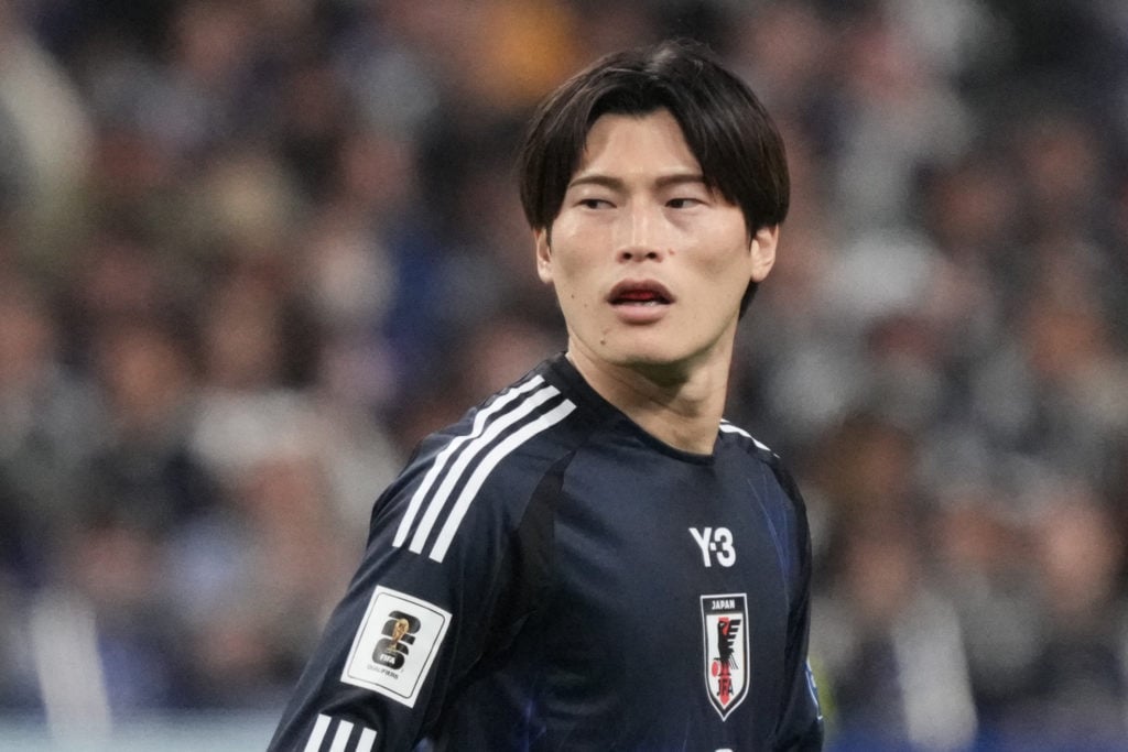 Celtic hero Kyogo Furuhashi in action for Japan.