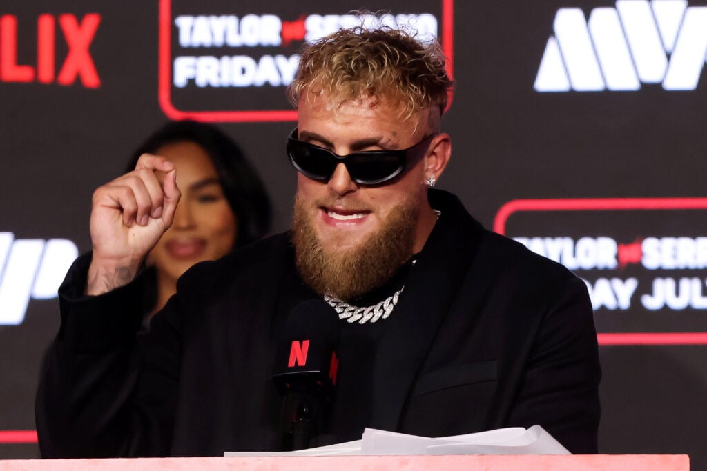 Jake Paul at a press conference