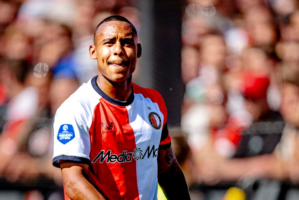 Igor Paixao looks on during Feyenoord's clash against PSV.