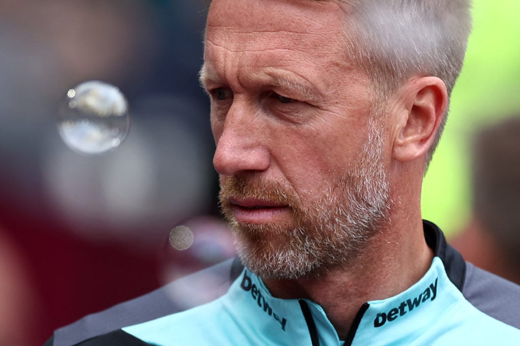 West Ham United manager Graham Potter during a Premier League clash with Nottingham Forest