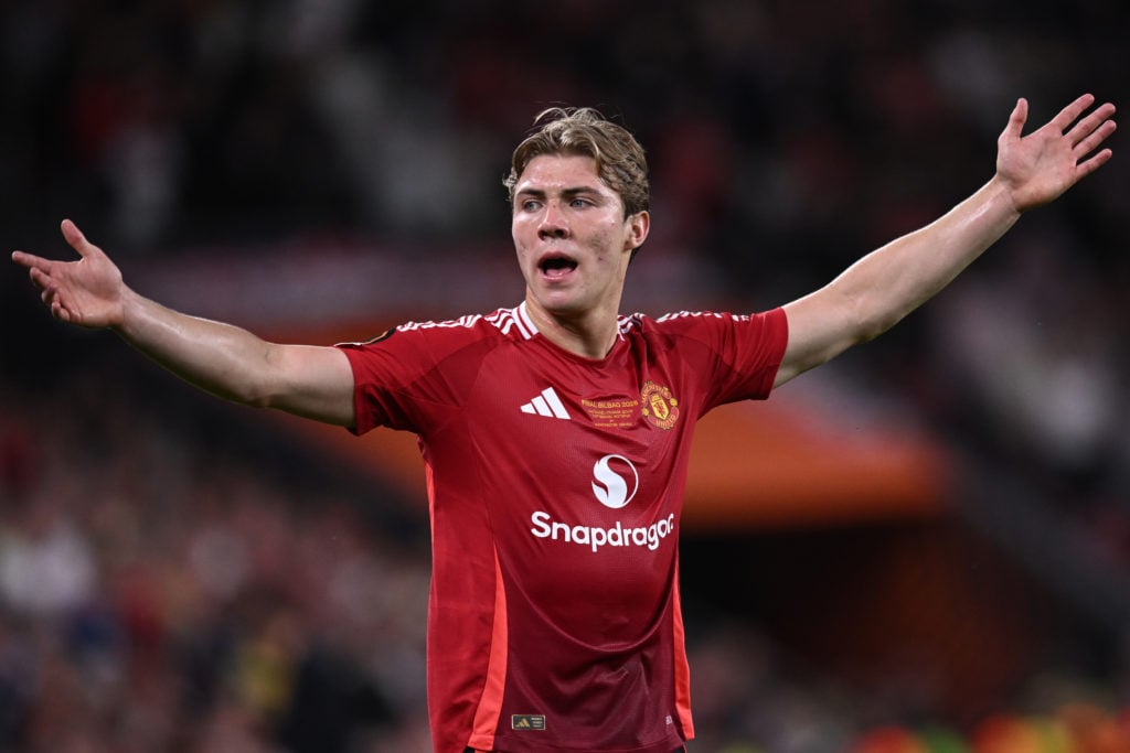Rasmus Hojlund during Tottenham Hotspur v Manchester United - UEFA Europa League Final 2025