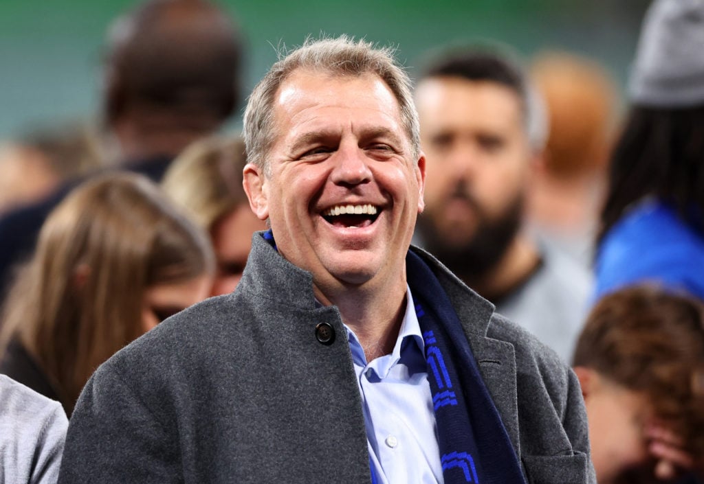 Todd Boehly celebrates the win during Real Betis Balompie v Chelsea FC - UEFA Conference League Final 2025