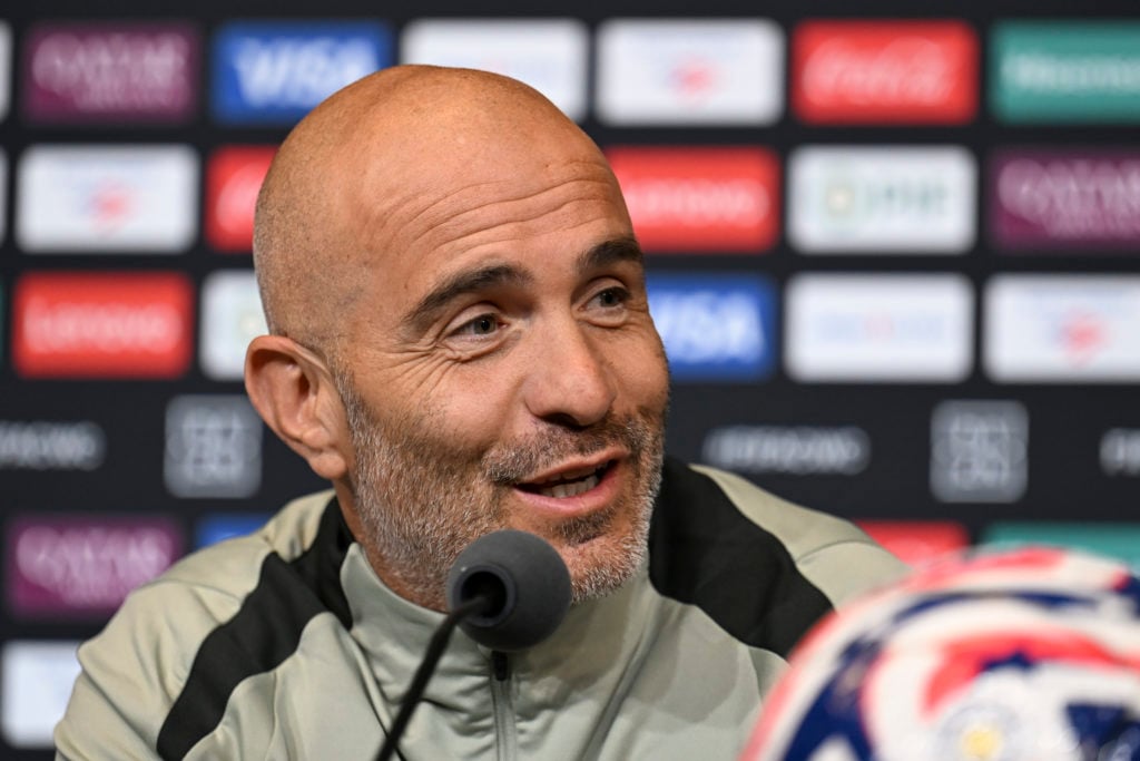 Enzo Maresca speaks to the media during Chelsea FC Press Conference - FIFA Club World Cup 2025
