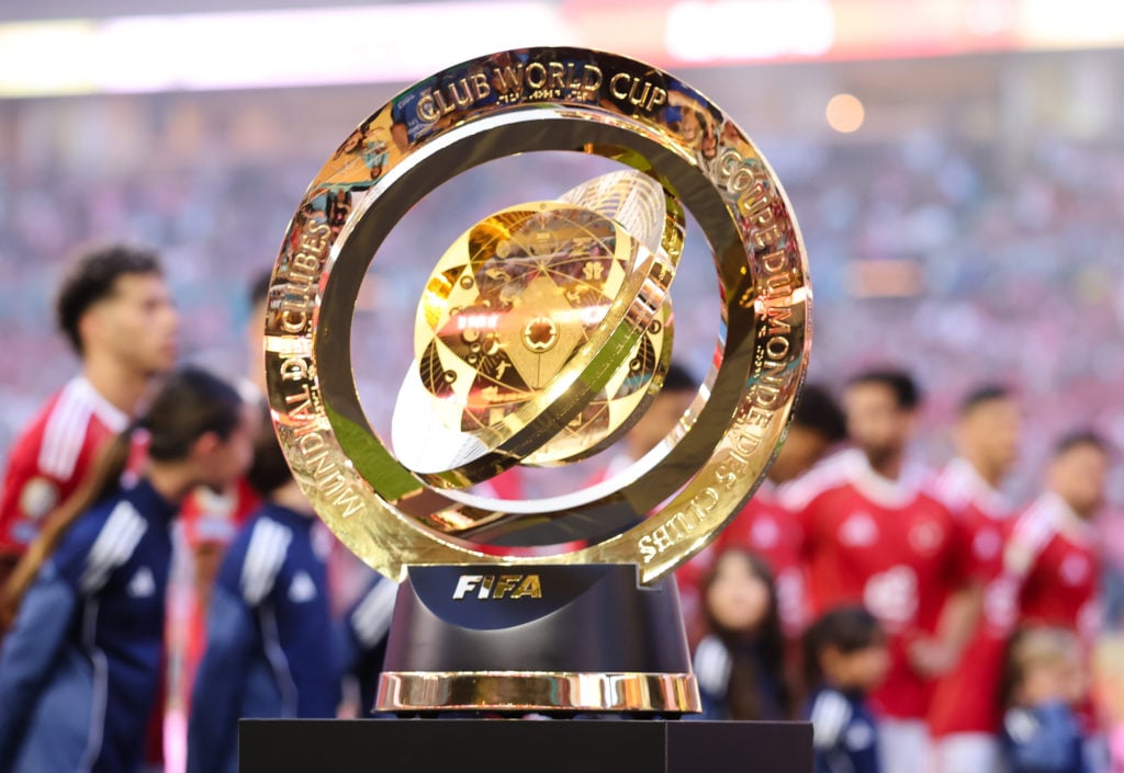 The trophy prior to Al Ahly FC v Inter Miami CF: Group A - FIFA Club World Cup 2025