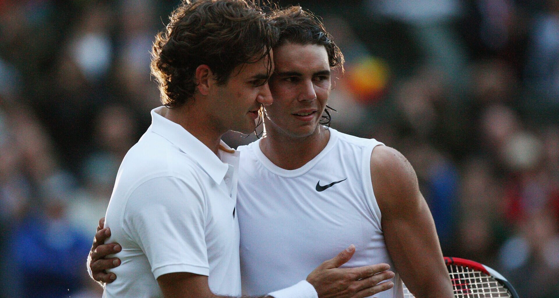 What Rafael Nadal said to Roger Federer at the net after winning the 2008 Wimbledon final
