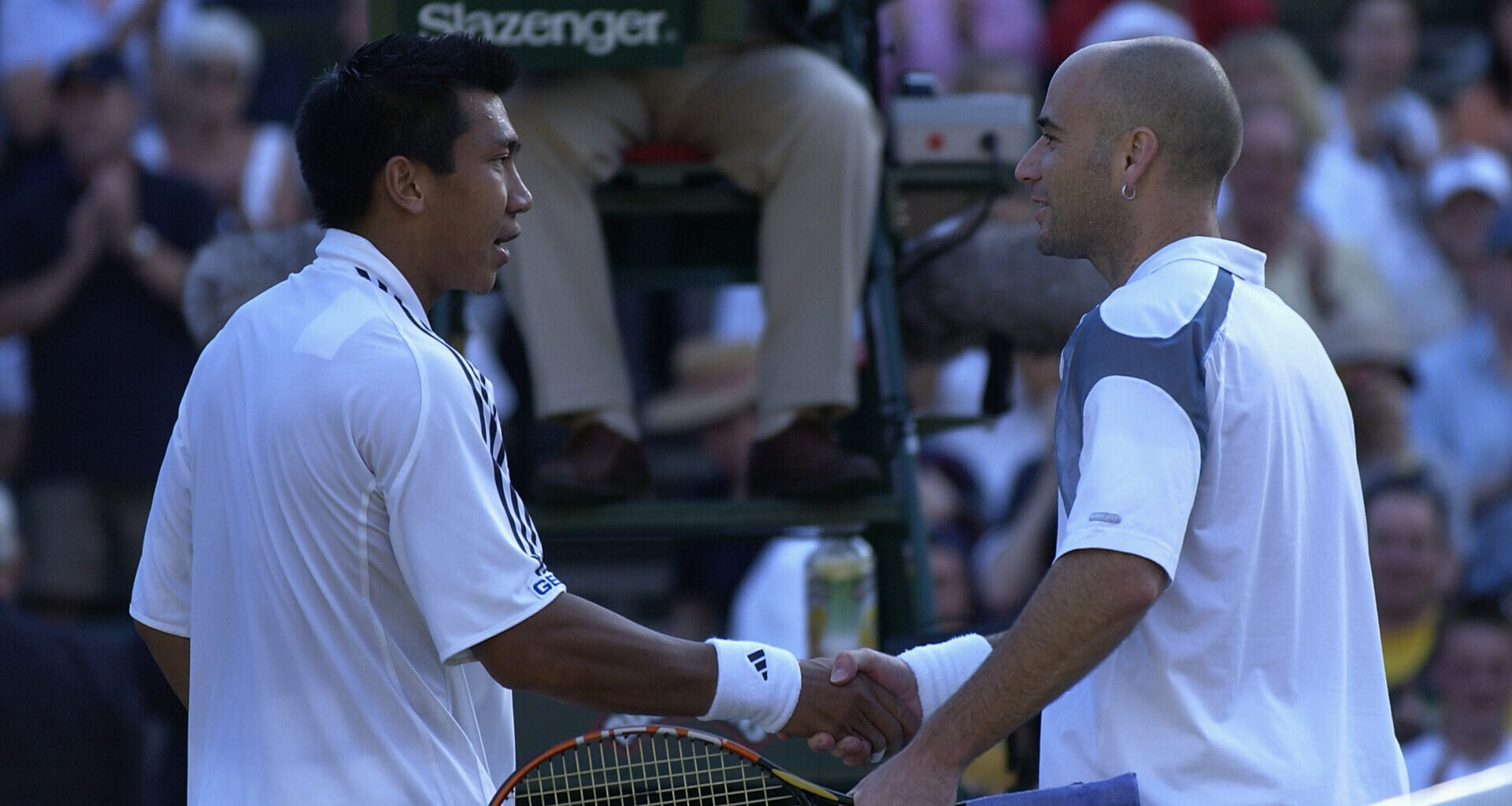 He stunned Andre Agassi at Wimbledon in 2002 and became the first Asian player ranked in the ATP top ten