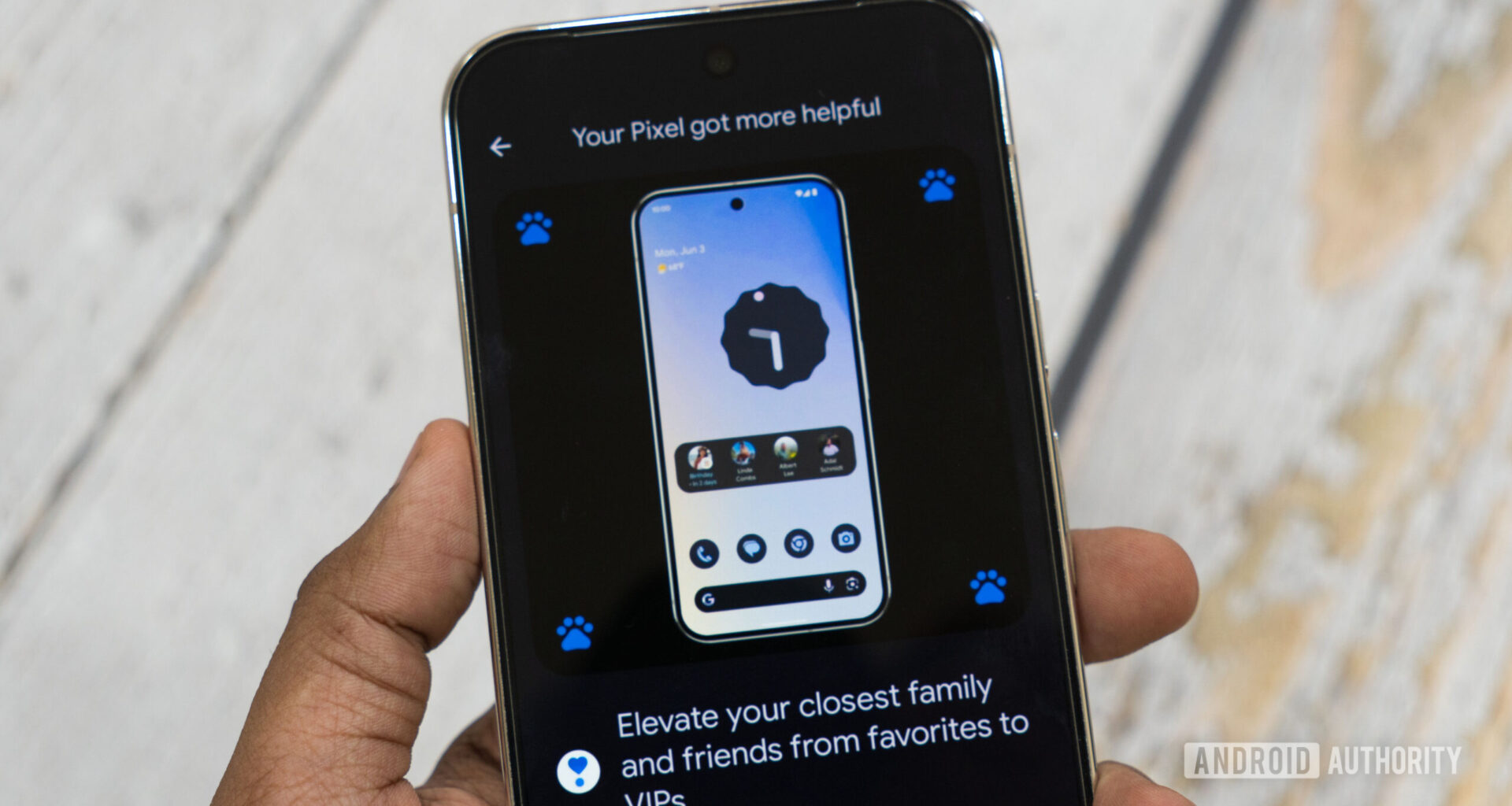 Google Contacts Pixel VIPs widget feature