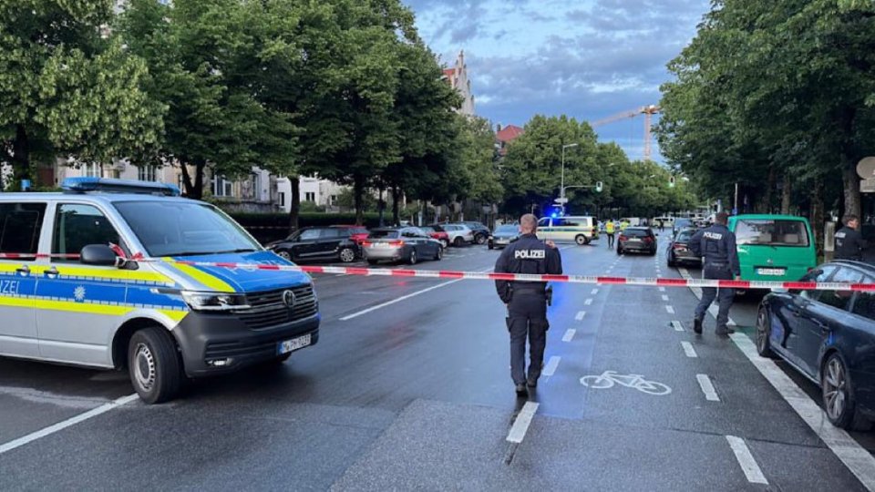 Police officers at a crime scene.