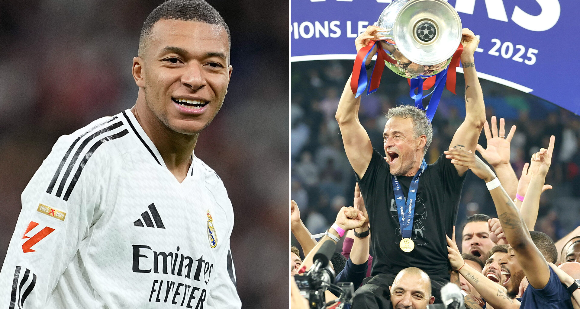 Kylian Mbappe reacts to PSG Champions League triumph with 16-word post as Luis Enrique fires unsubtle dig