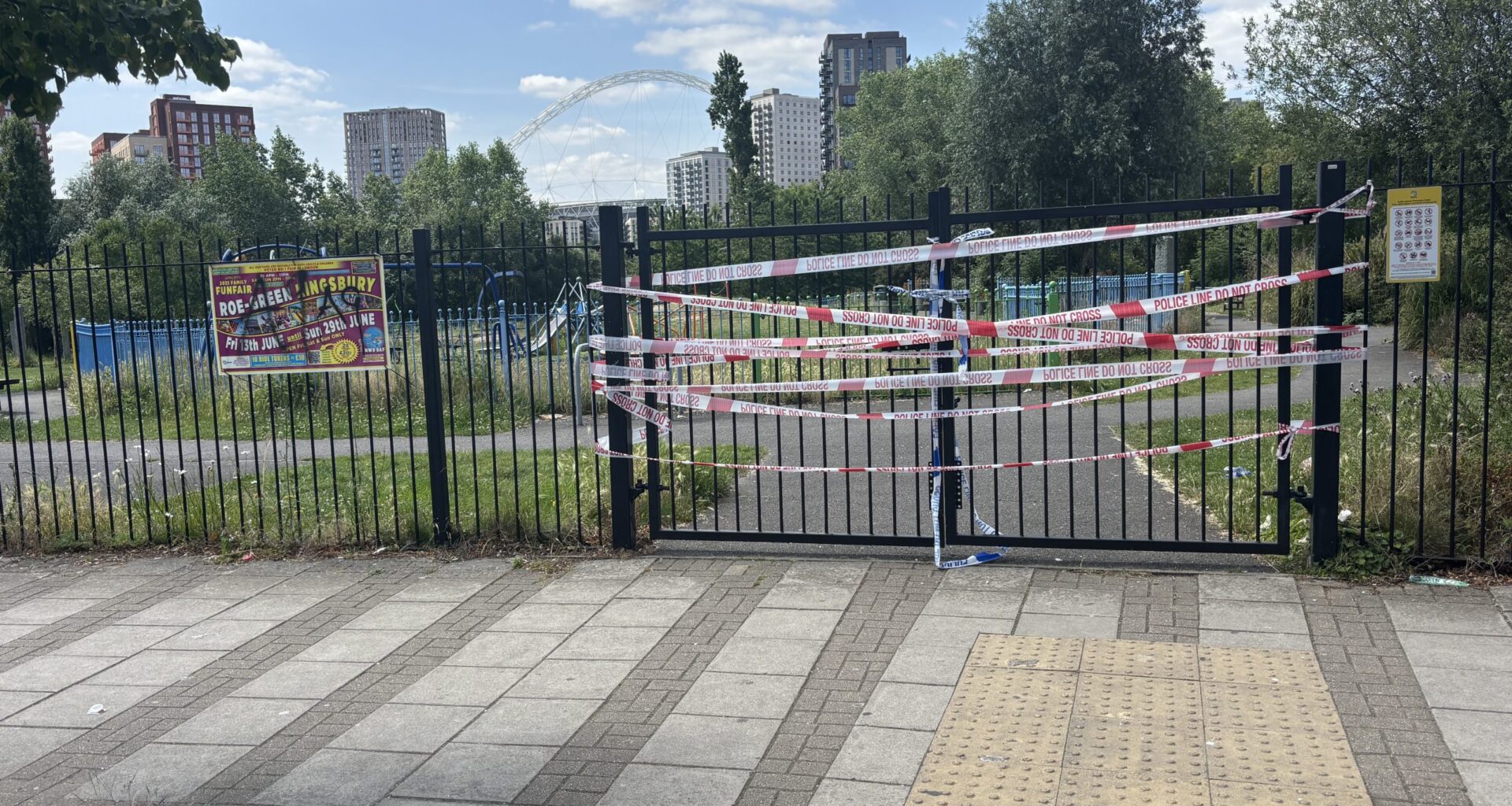Large police presence in Wembley park after man stabbed