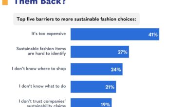 Chart of sustainable fashion attitudes in Europe.